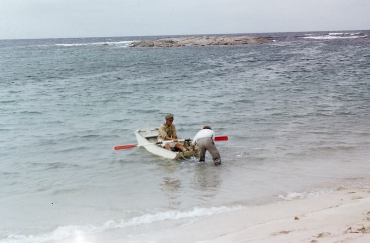 Taking Dredge Out to Sea, Goat Island, South Australia, 1959
