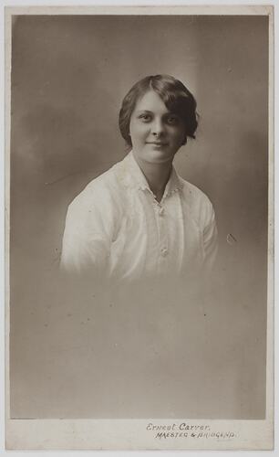 Portrait of Florrie Vivian, Nantymoel, Wales, May 1916
