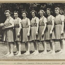 Kodak Australasia Pty Ltd, Kodak Womens Basketball Team, Abbotsford, Victoria, circa 1942 - 1944
