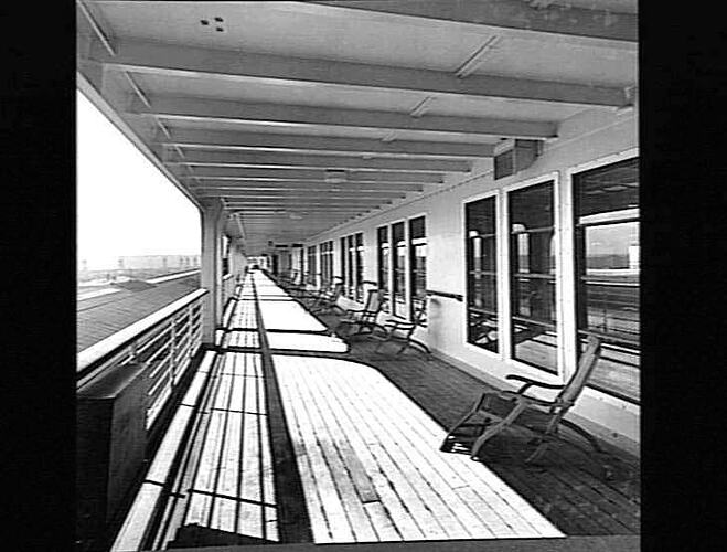 Ship promenade deck.