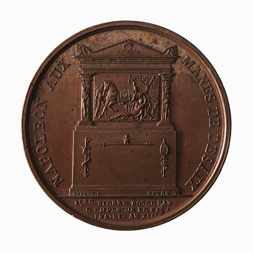 Medal - The Tomb of Desaix, Napoleon Bonaparte (Emperor Napoleon I), France, 1805