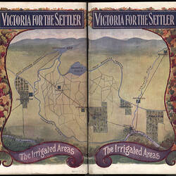 [Victoria for the Settler- a booklet for prospective settlers showing a map of an irrigation district]