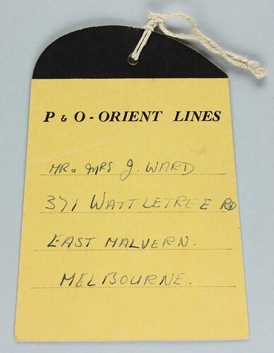 Baggage Label - P&O Orient Lines