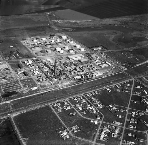 Negative - Aerial View of the Altona Oil Refinery, Victoria, Apr 1961