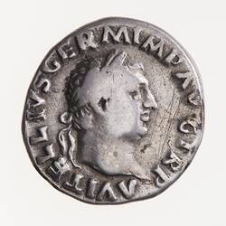Coin - Denarius, Emperor Vitellius, Ancient Roman Empire, 69 AD