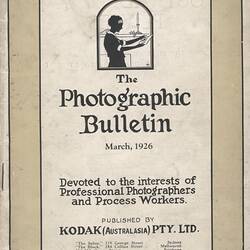 Newsletter - Kodak Australasia Pty Ltd, 'The Photographic Bulletin', Sydney, March 1926