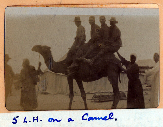 Photograph - Australian servicemen, 5th Australian Light Horse, Ma Adi El, Egypt, 1915
