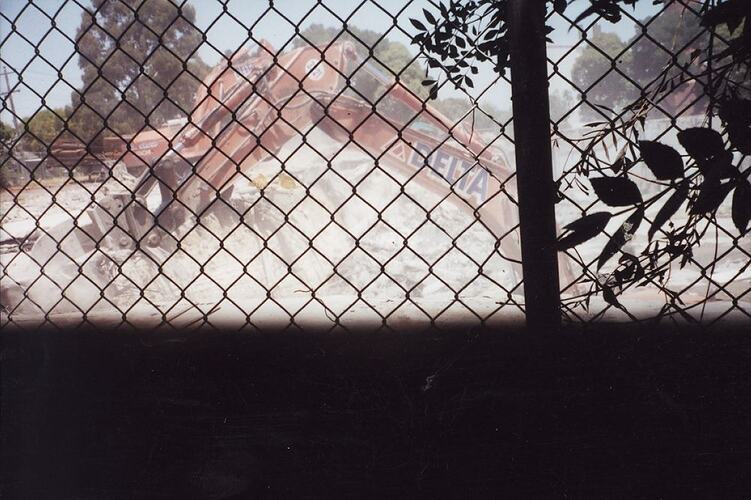 Photograph - 'Breaking Up The Cement Floor', Kodak Factory Building 20 Through Fence, Kodak Australasia Pty Ltd, Coburg, 2000 - 2001