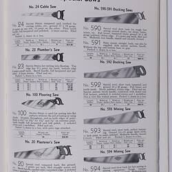 Catalogue - E. C. Atkins & Co., 'Saws, Saw Tools, Machine Knives & Files', 1935