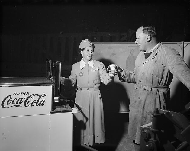 Coca-Cola Company, Pair with Vending Machine, Victoria, 09 Jul 1959