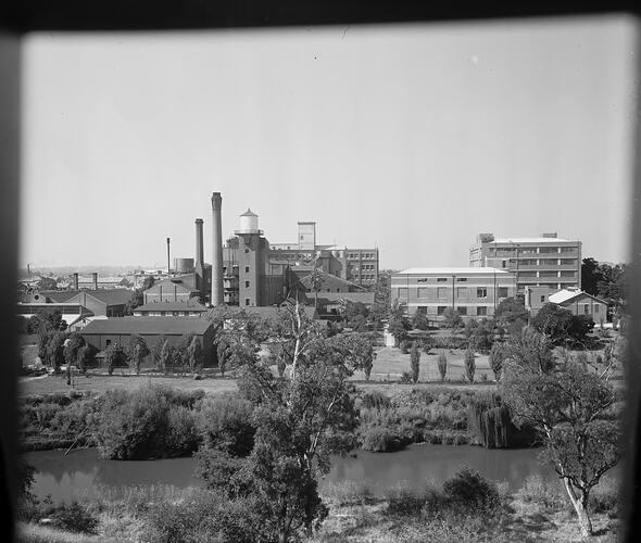 Kodak Australasia Pty Ltd, Abbotsford Plant from Across Yarra River, circa 1940s
