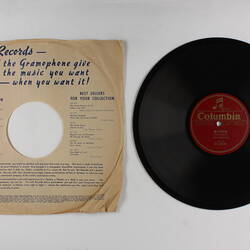 Disc Recording - Columbia, Double Sided, 'Ah Non Credevi Tu' & 'Addio Mignon', 1924-1936