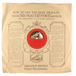 Disc Recording - His Master's Voice, Double Sided, 'The Last Rose of Summer' (Arr. Moore& 'Home Sweet Home' (Bishop), 1917-1930