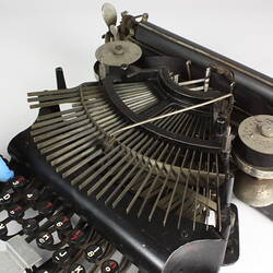 Detail of old fashioned typewriter.
