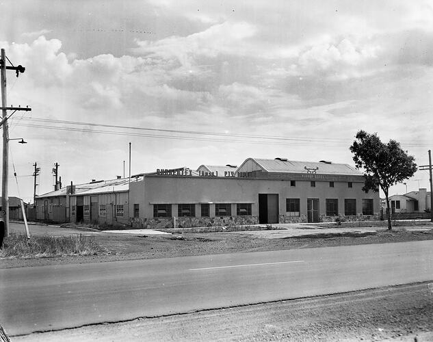 Negative - Exterior of Rubbertex Factory, Sunshine, Victoria, 21 Jan 1960