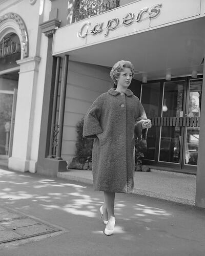 Woman Modelling a Coat, Melbourne, 25 Jan 1960