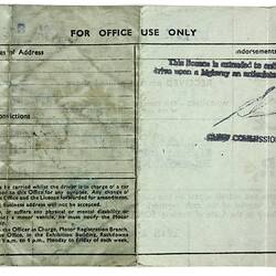 Driver's Licence - James Forbes, State of Victoria, 25 Aug 1961