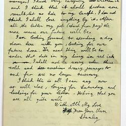 Letter & Envelope - Stanley Hathaway, Dagenham, London To Lucy Simmons, Thundersey, Essex, 18 Jan 1938
