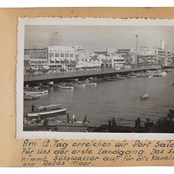 Photograph - Album Page 7, View Of Port Said, Onboard MS Skaubryn, Walter Lischke, Nov-Dec 1955