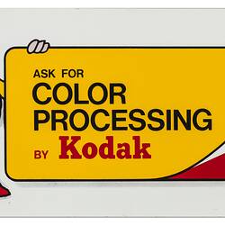 Sticker - Kodak Australasia Pty Ltd, 'Ask for Color Processing by Kodak', 1965-1985