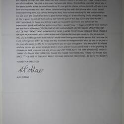 Letter - 'To The Man In The White Car', Alfie Pittao to Peter Auty, Flowerdale, 12 Sep 2013
