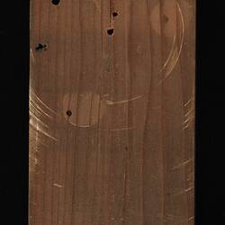 Back of timber sample.