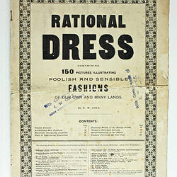 Booklet - 'Rational Dress, 150 Pictures Illustrating Foolish and Sensible Fashions of Our Own and Many Lands', E.W. Cole, circa 1893