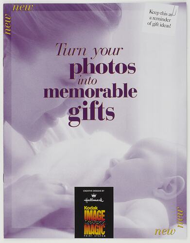 Catalogue - Kodak Australasia Pty Ltd, 'Turn Your Photos Into Memorable Gifts', 1995, Front Cover