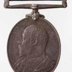 Medal - Territorial Force Efficiency Medal, King Edward VII, Great Britain, Lance Corporal J. Morgan, 1908-1910 - Obverse