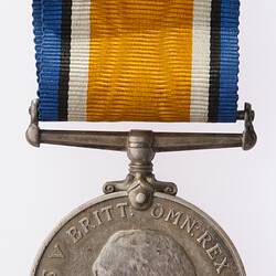 Medal - British War Medal, Great Britain, Driver Fredrick Arthur Eastwood, 1914-1920 - Obverse