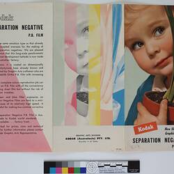 TL 62105, Publicity Leaflet - Kodak Australasia Pty Ltd, 'Separation Negative P.B. Film', 1958