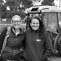 Digital Photograph - Elizabeth Mace & Tagen Baker with Tractor, Orrvale, Victoria, 12 Aug 2016