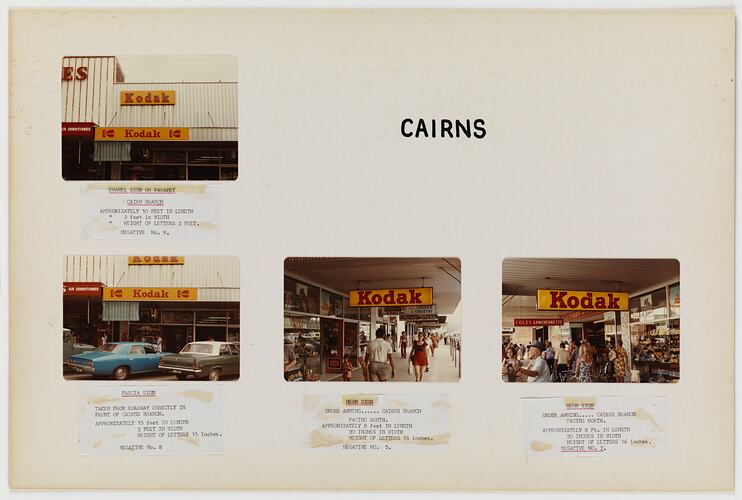 Poster - Kodak Retail Signage, 'Cairns', Kodak Australasia Pty Ltd, circa 1976