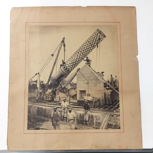 Photograph - Erection of the Great Melbourne Telescope, 1860s