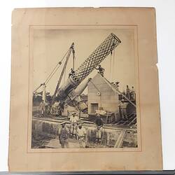 Photograph - Erection of Great Melbourne Telescope, Framed, 1869