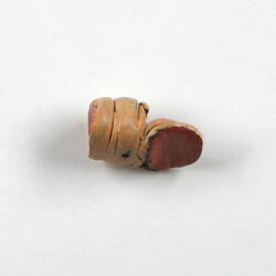 Toy meat, side view.