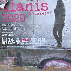 Poster, Alanis Morissette Concert, Melbourne, May 2020