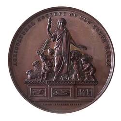 Medal - Agricultural Society of New South Wales, Practice with Science, c. 1870 AD