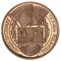 Medal - Sesquicentenary of Victoria, Numismatic Association of Victoria, 1985 AD