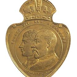 Medal - Coronation of King Edward VII & Queen Alexandra Commemorative, Specimen, Meredith, Australia, 1902