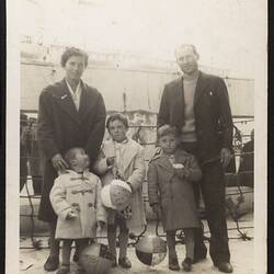 Digital Photograph - Annetta Family, Port of Messina, Ship Australia, 1960