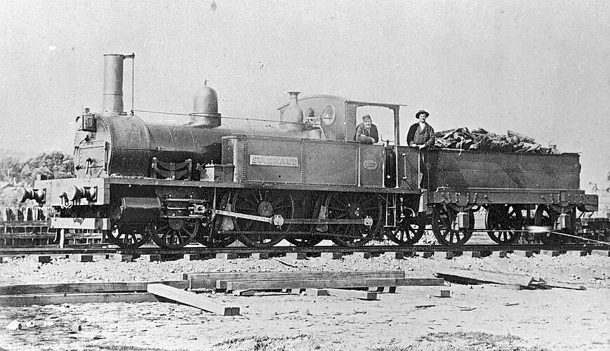 [The St Arnaud to Ballarat train, about 1875.]