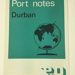 Booklet - Port Notes, Durban, SS Arcadia, 1967