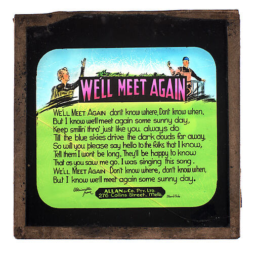 Lantern Slide - 'We'll Meet Again'