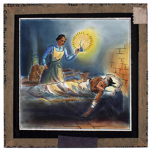 Lantern Slide - Universal Opportunity League, Nurse with Patient