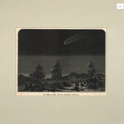 Engraving - 'The Comet, As Seen From the Melbourne Observatory', South Yarra, Victoria, Aug 1874
