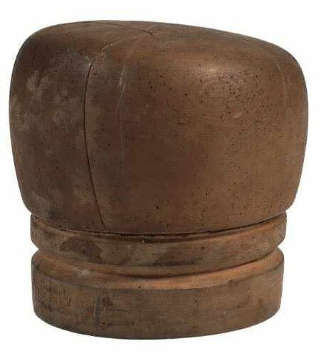 Smooth solid rounded wooden hat block