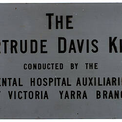 Plaque - Gertrude Davis Kiosk