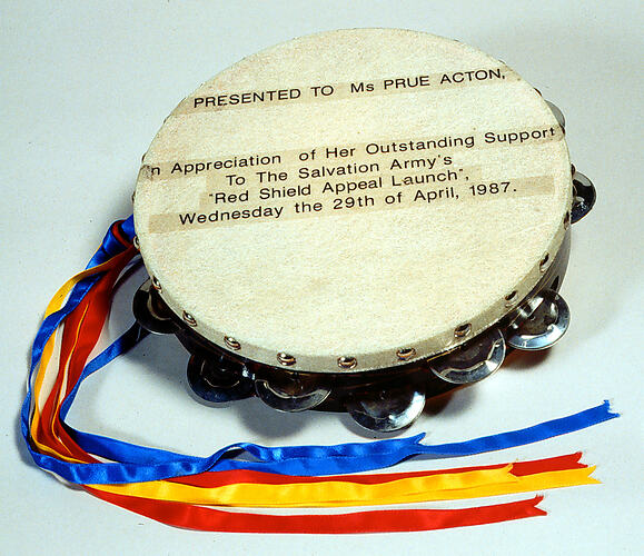 Commemorative Award - Salvation Army, 1987 [tambourine]