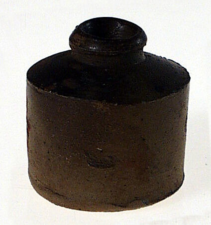 Ink Bottle - Stoneware, Brown, Salt Glaze, 1880s-1920